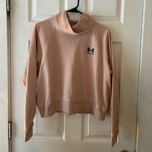 Under Armour Pink Cropped Sweatshirt Size Medium